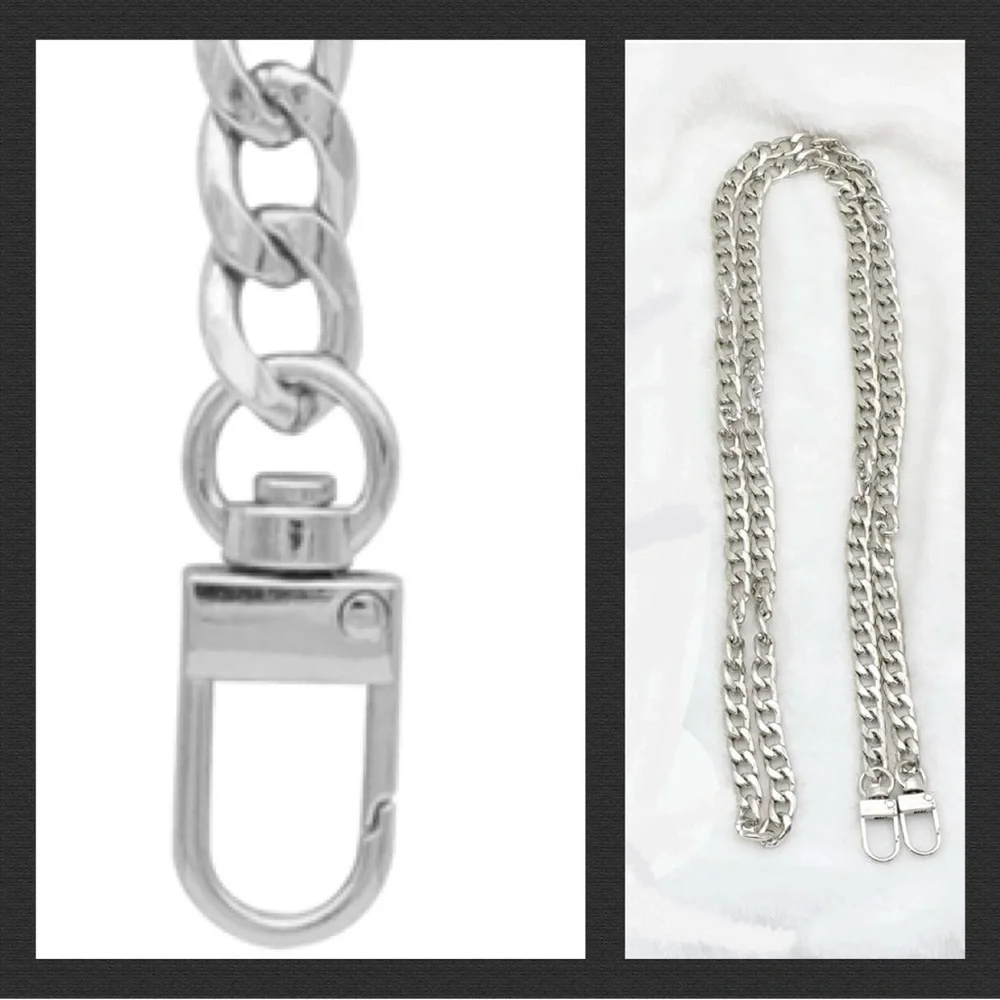 47.2” Bag Chain Silver crossbody chain- replacement Strap/handle -necklace- NWOT - Picture 2 of 3